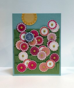 field of flowers you make me smile card