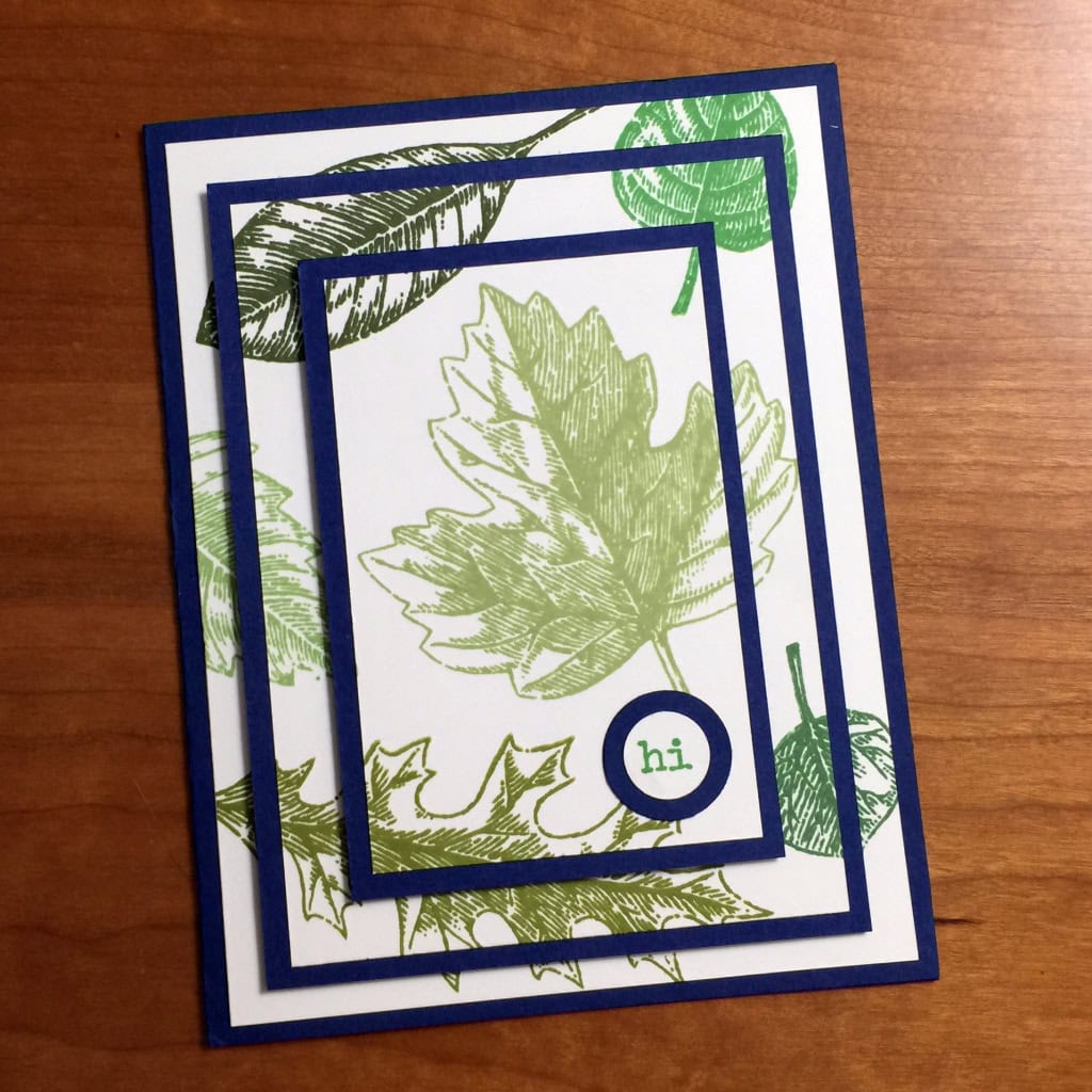 three tier leaves card c