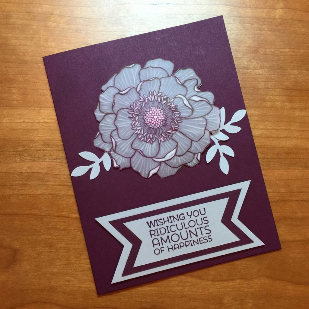 vellum flower card a