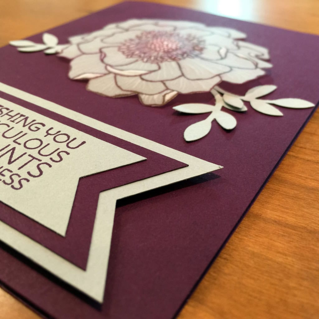 vellum flower card c