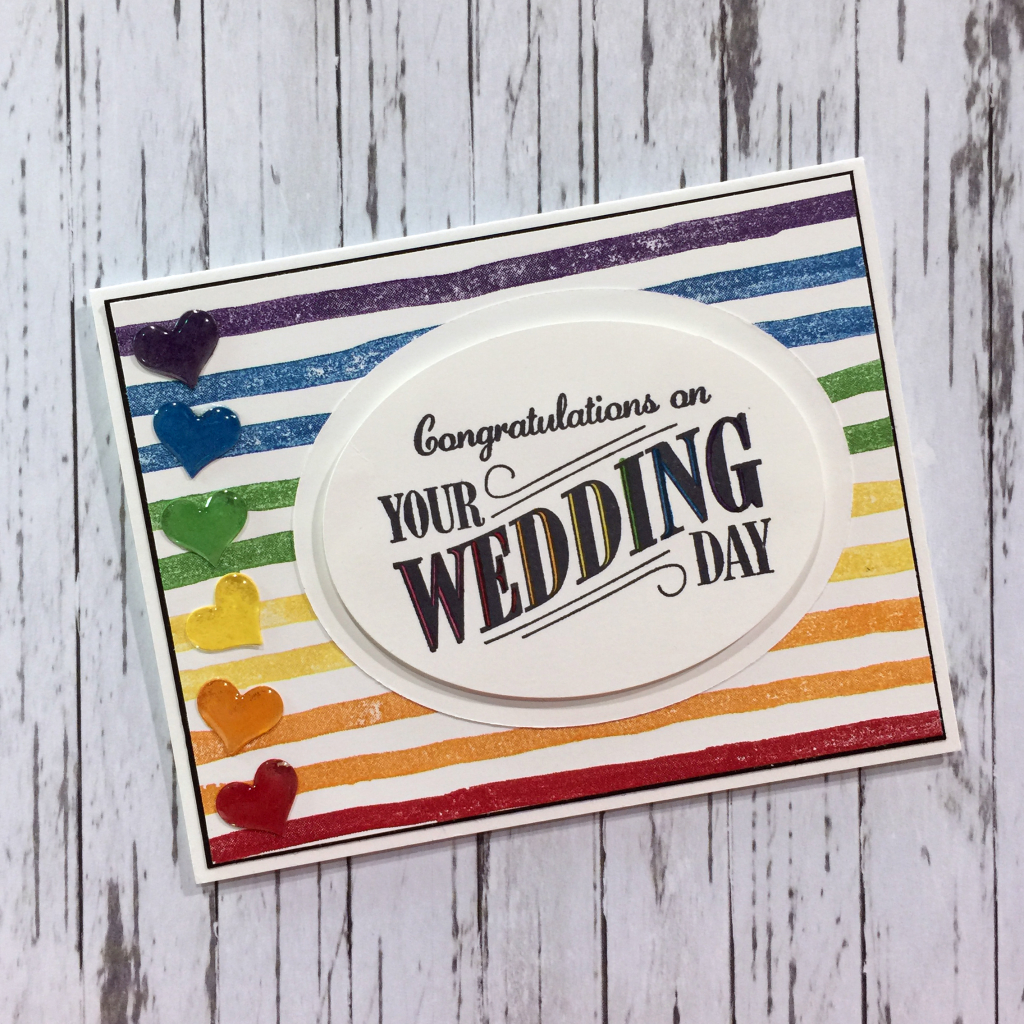 rainbow wedding card