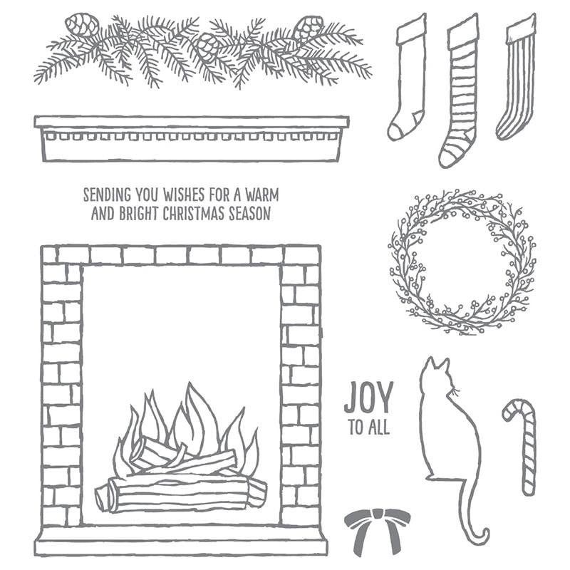 Festive Fireside stamp set
