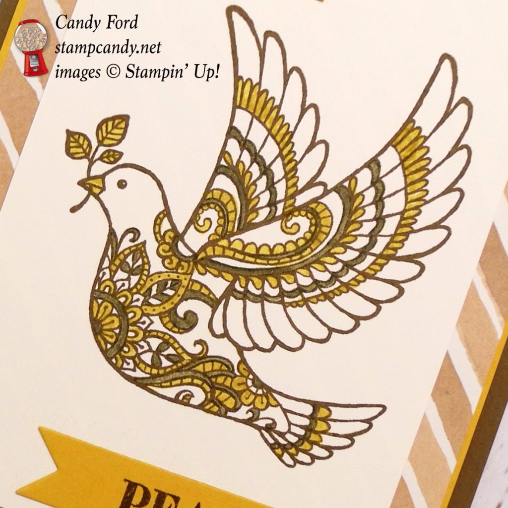 CYCI 95 yellow, brown white dove card b wm