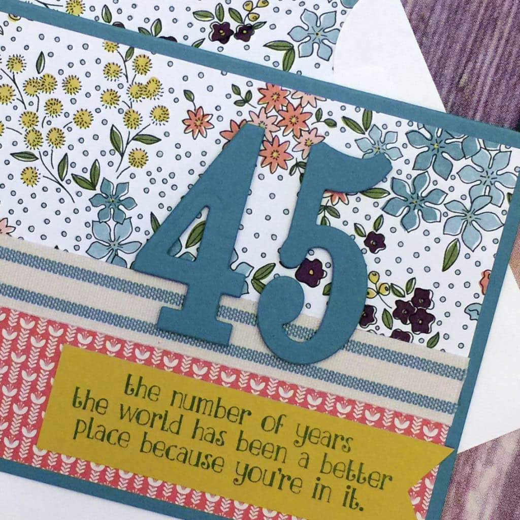 45 large numbers card b