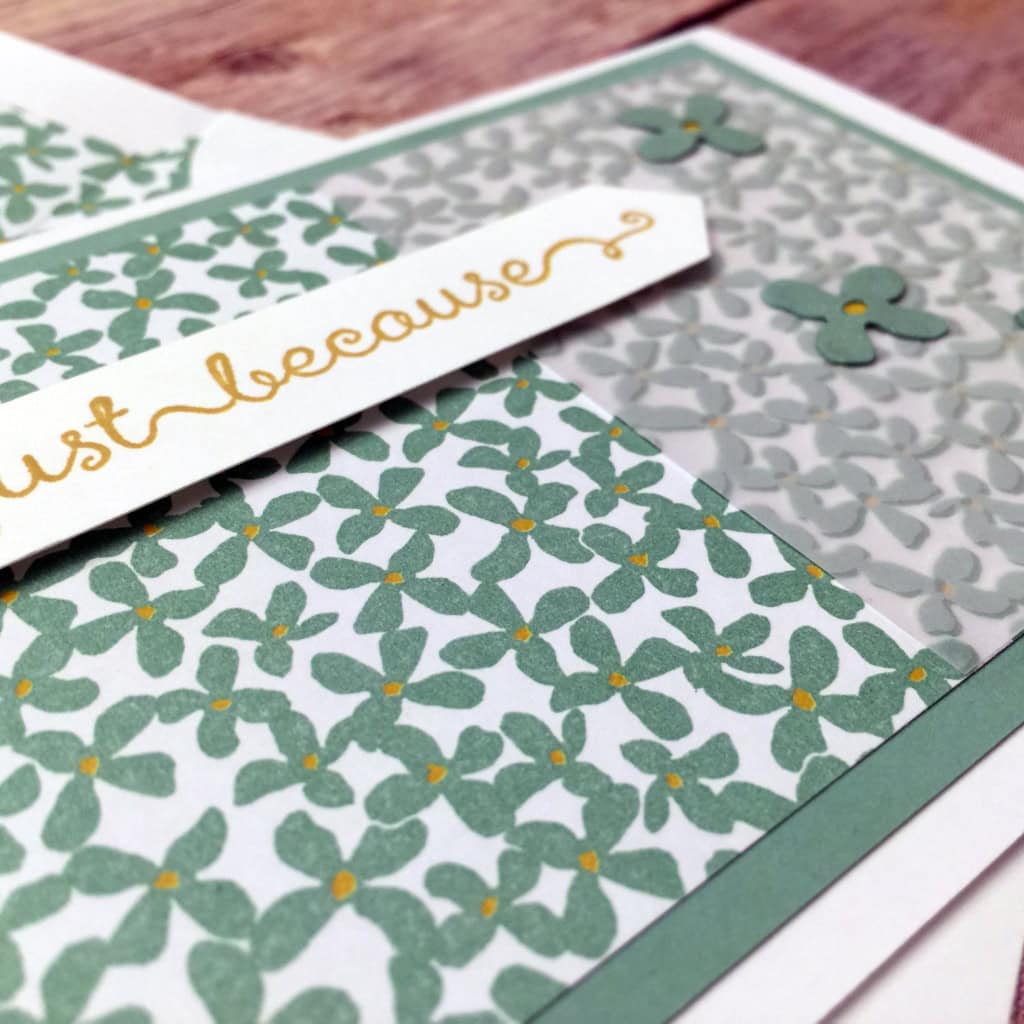 botanical vellum just because card c