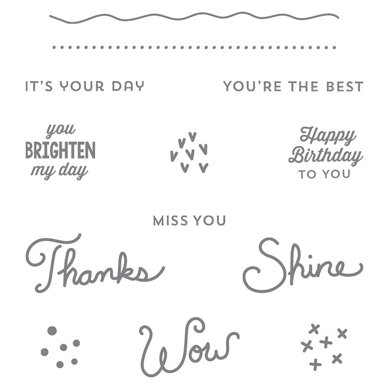 Sunburst Sayings stamp set