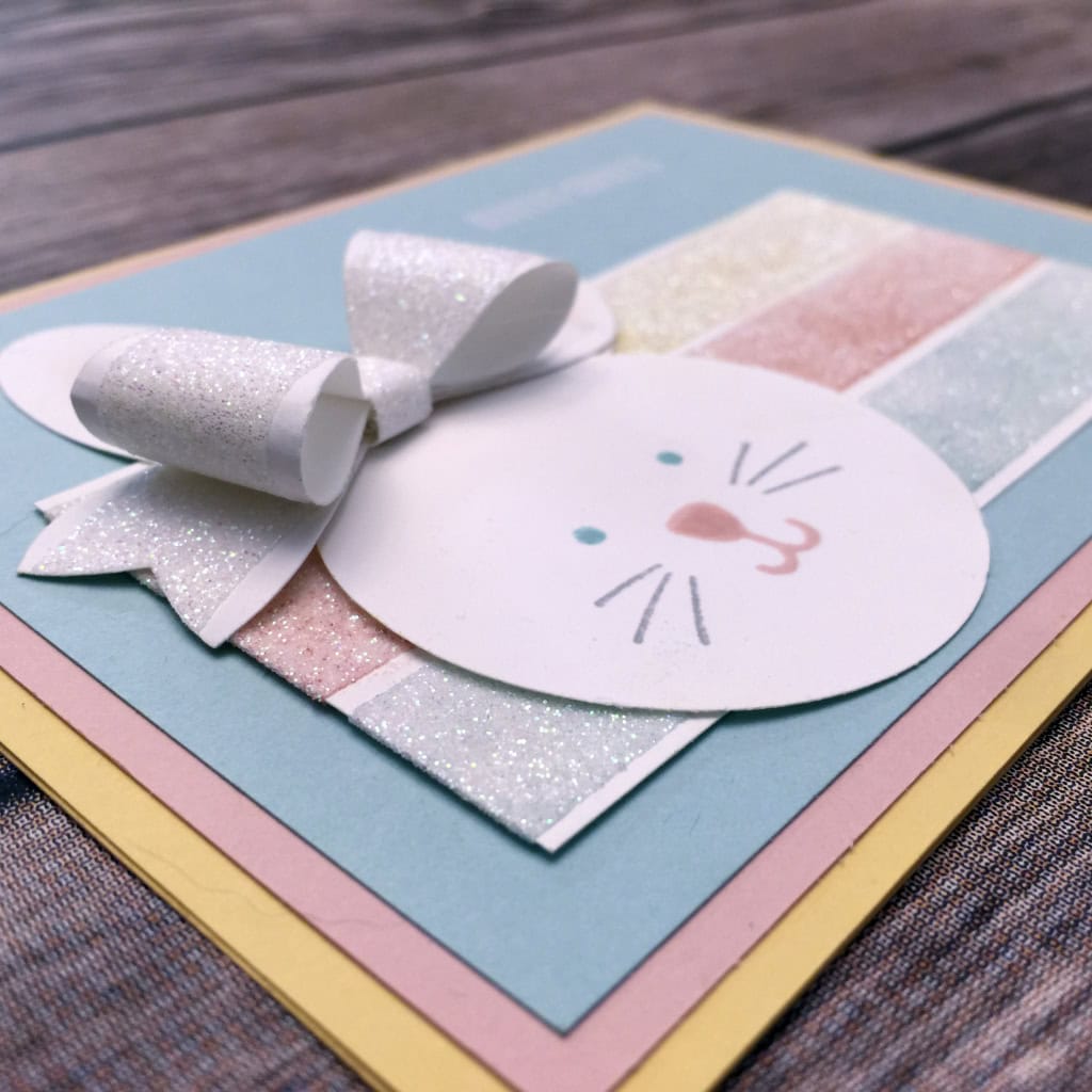 bunny glitter tape card b