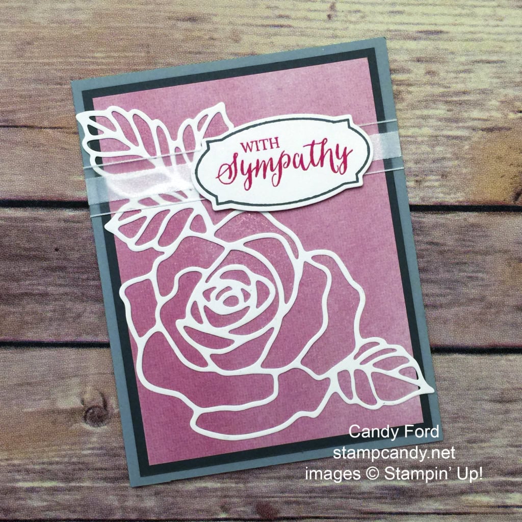 rose sympathy card a wm