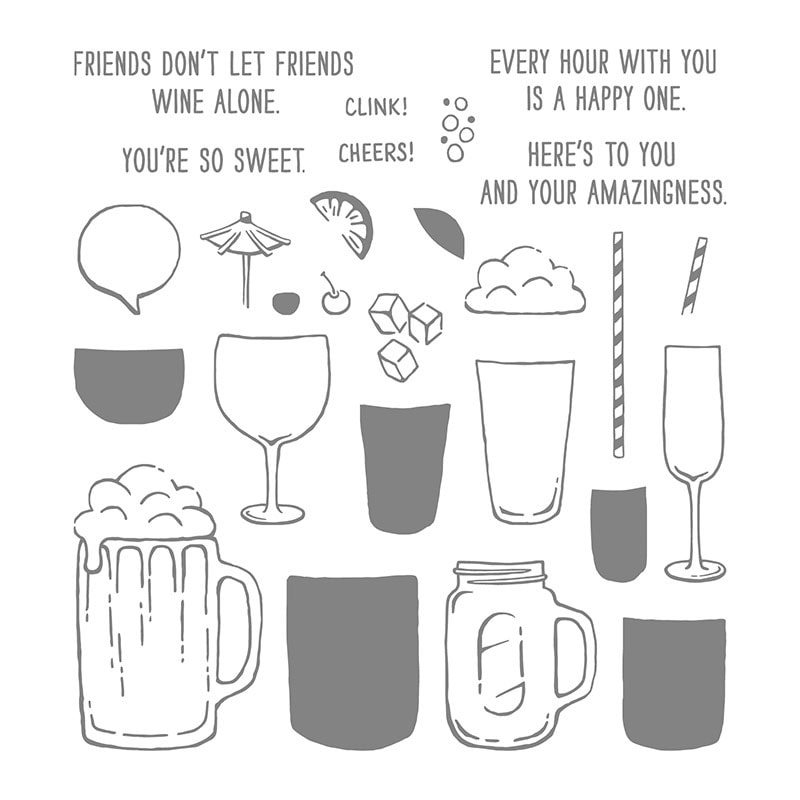 Mixed Drinks stamp set