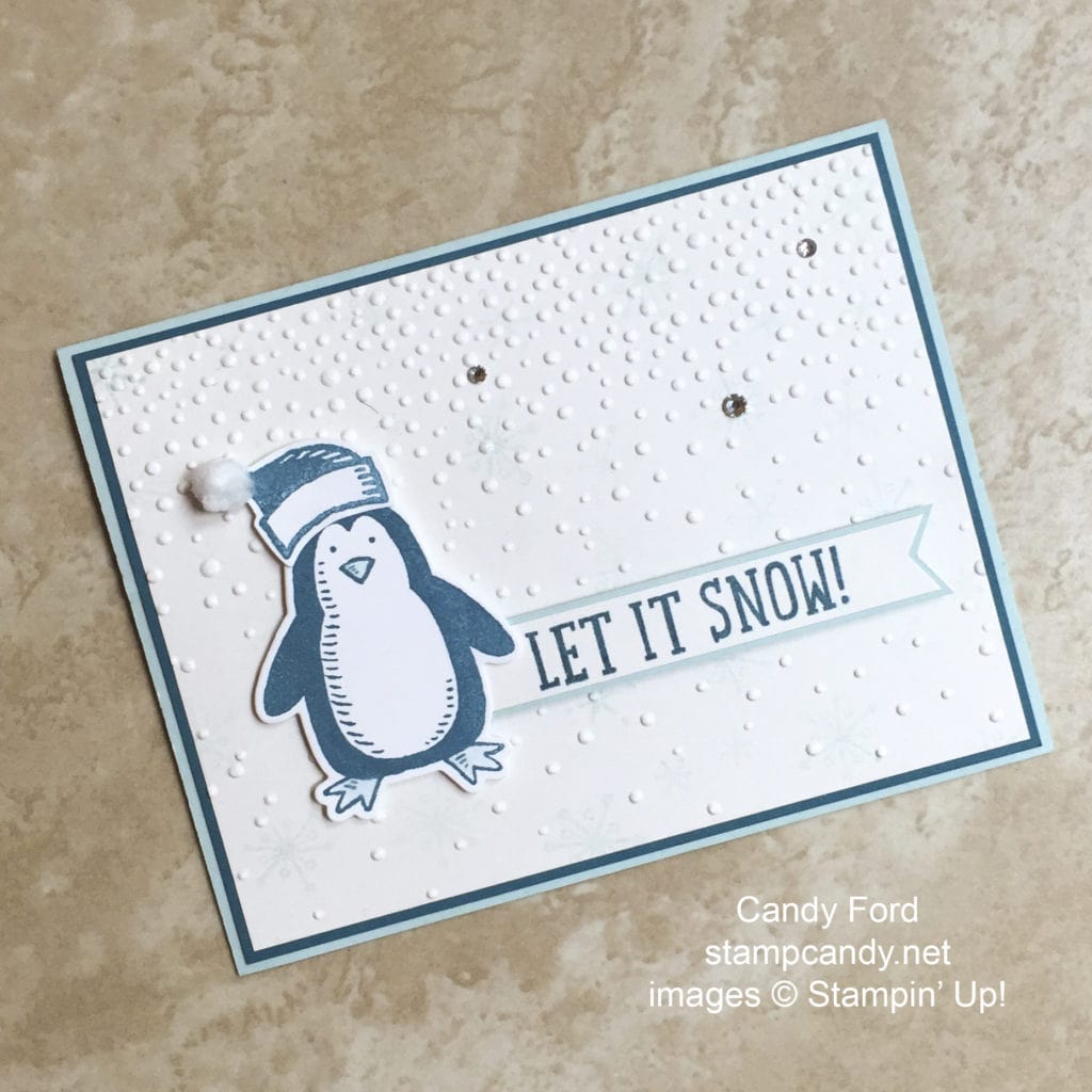 blue penguin let it snow a
