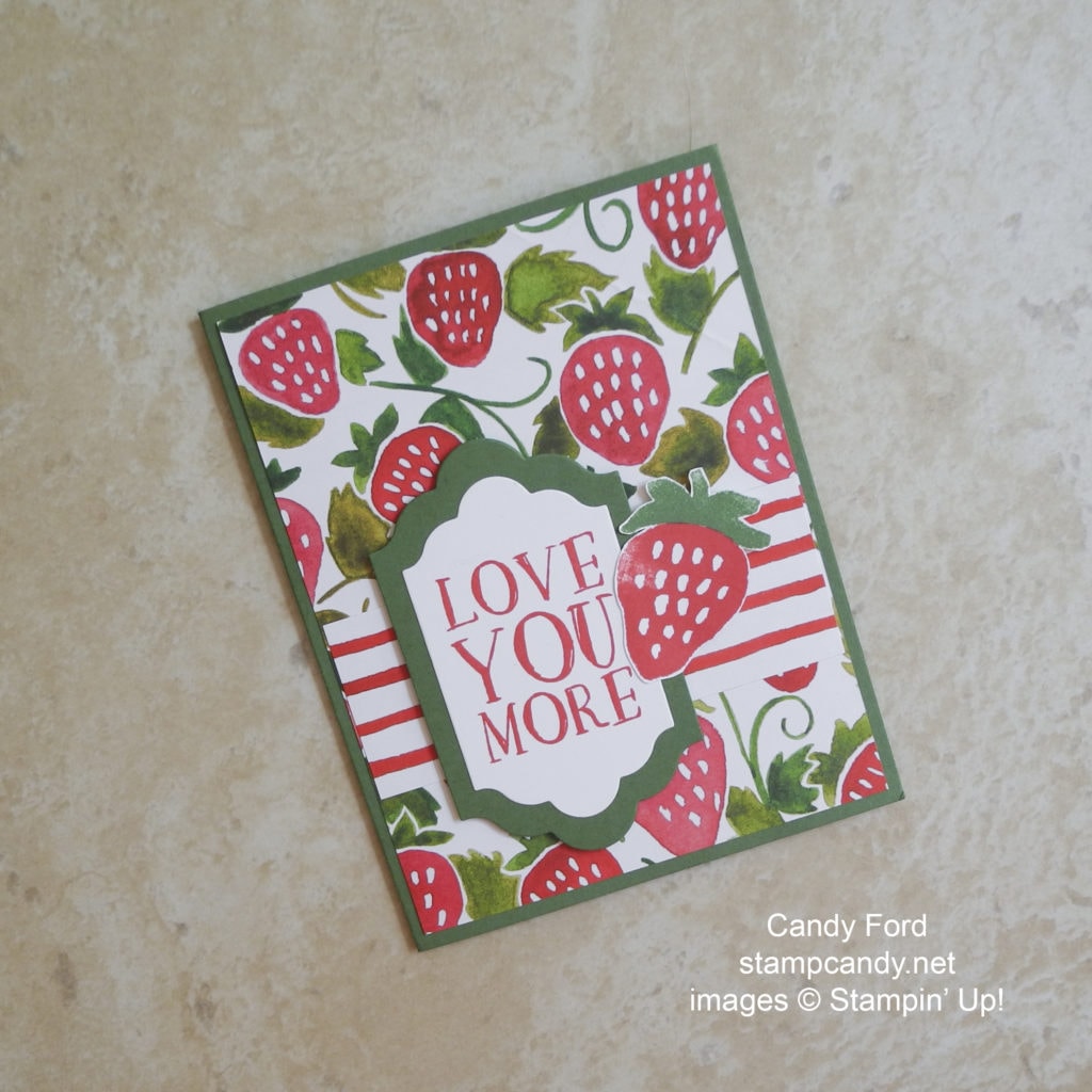 love you more strawberry card