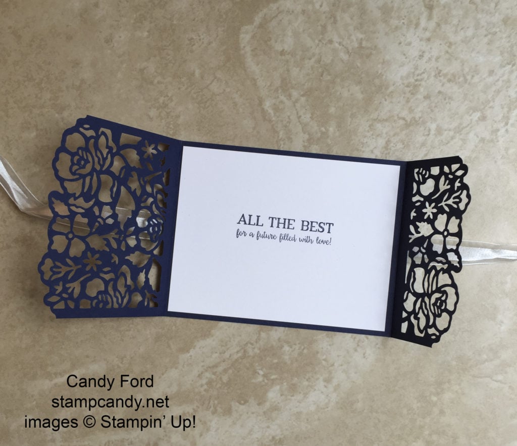 navy floral engagement card b