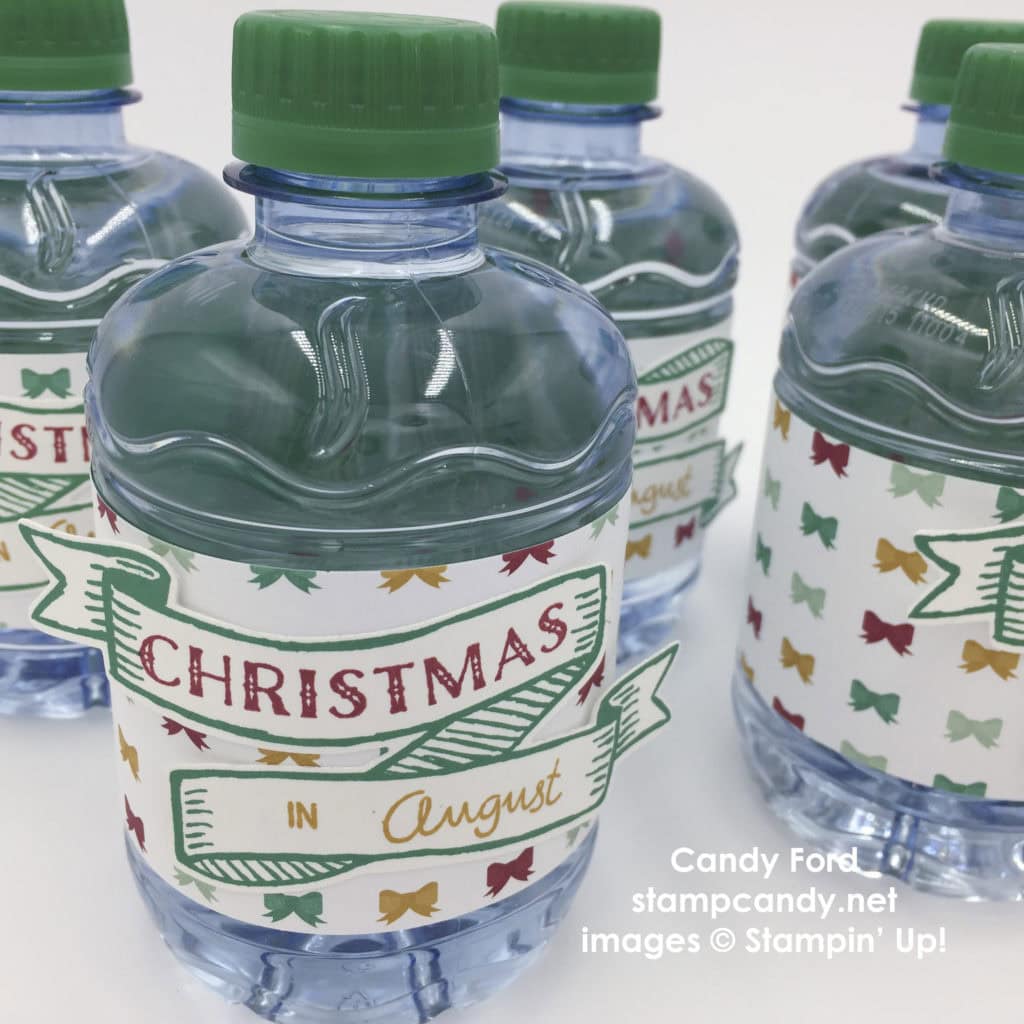 Christmas in August water bottles c