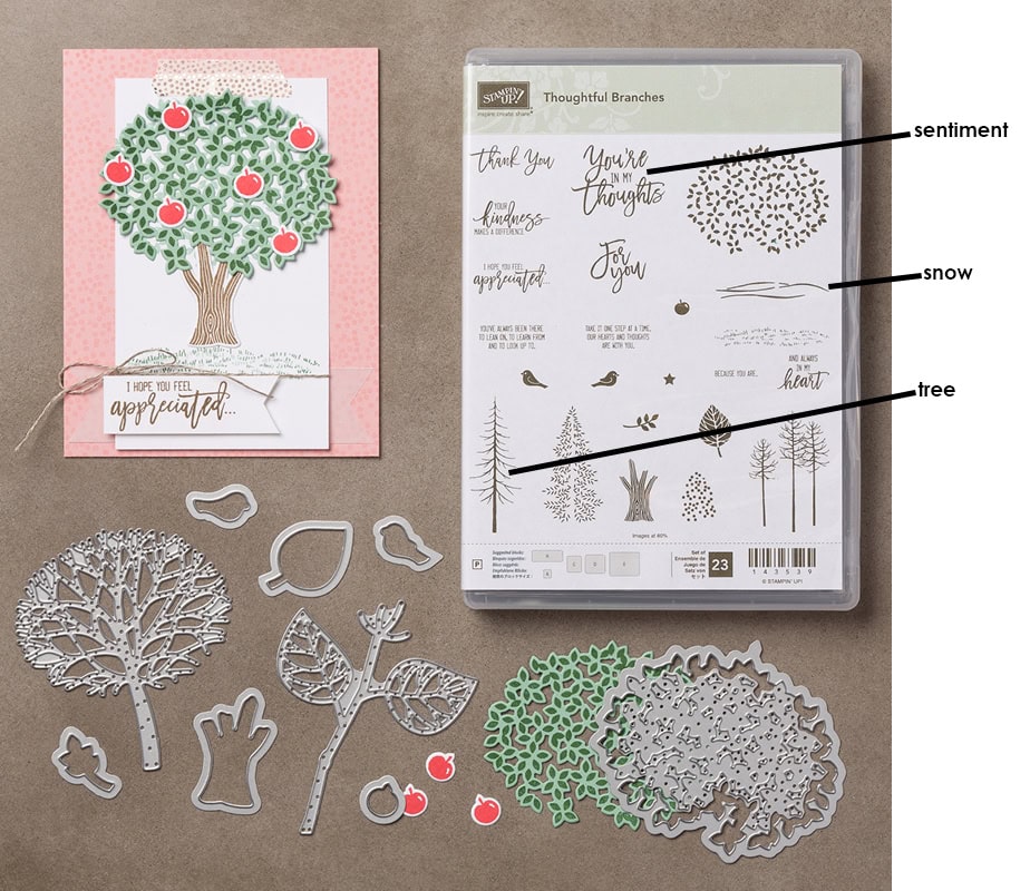 Thoughtful Branches bundle for snow tree card 1