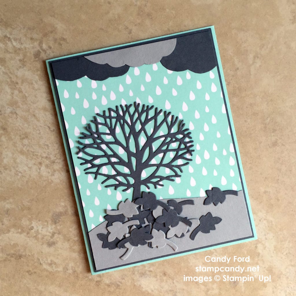 Thoughtful rain & leaves front