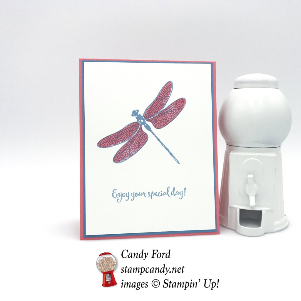 Make this cart with the Dragonfly Dreams stamp set by Stampin' Up! #stampcandy