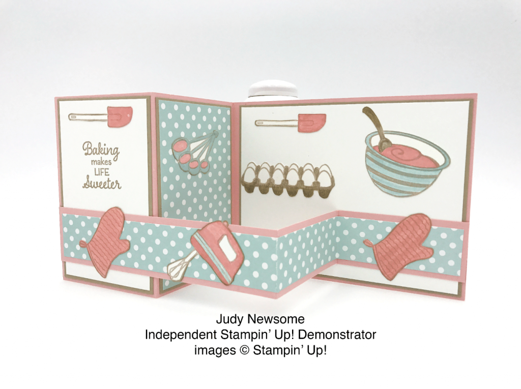 Sweet as can be Double Z Fold card made by Judy Newsome using the Perfect Mix stamp set by Stampin' Up! #stampcandy