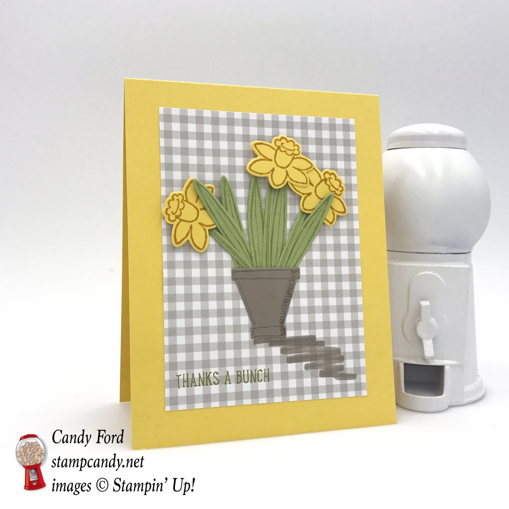 Such an easy card to make with the Basket Bunch Bundle by Stampin' Up! #stampcandy