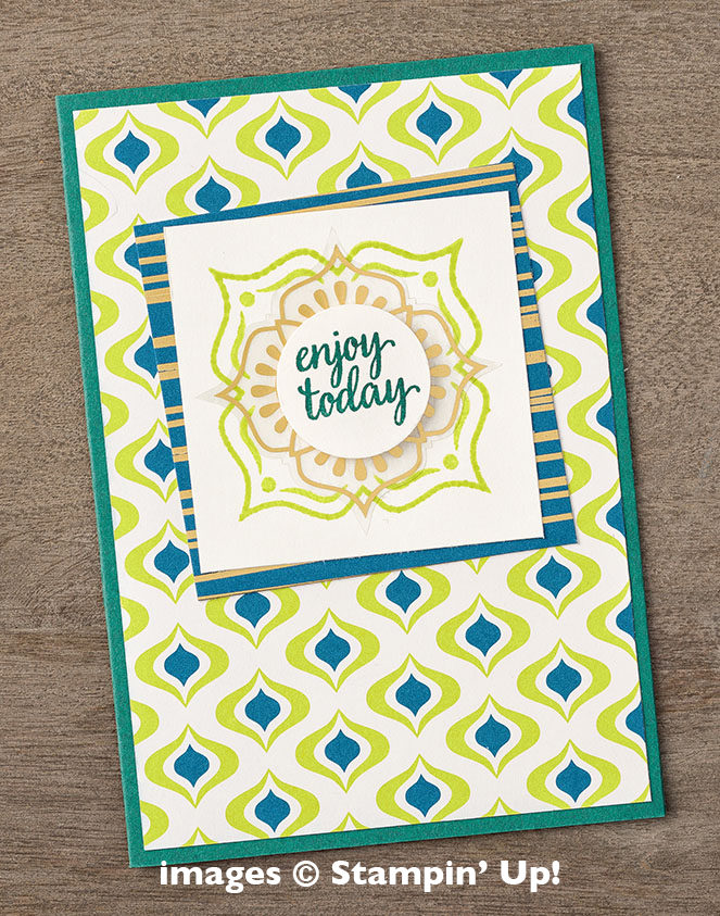 Make this card using the brand new Eastern Palace Suite of products by Stampin' Up! #stampcandy