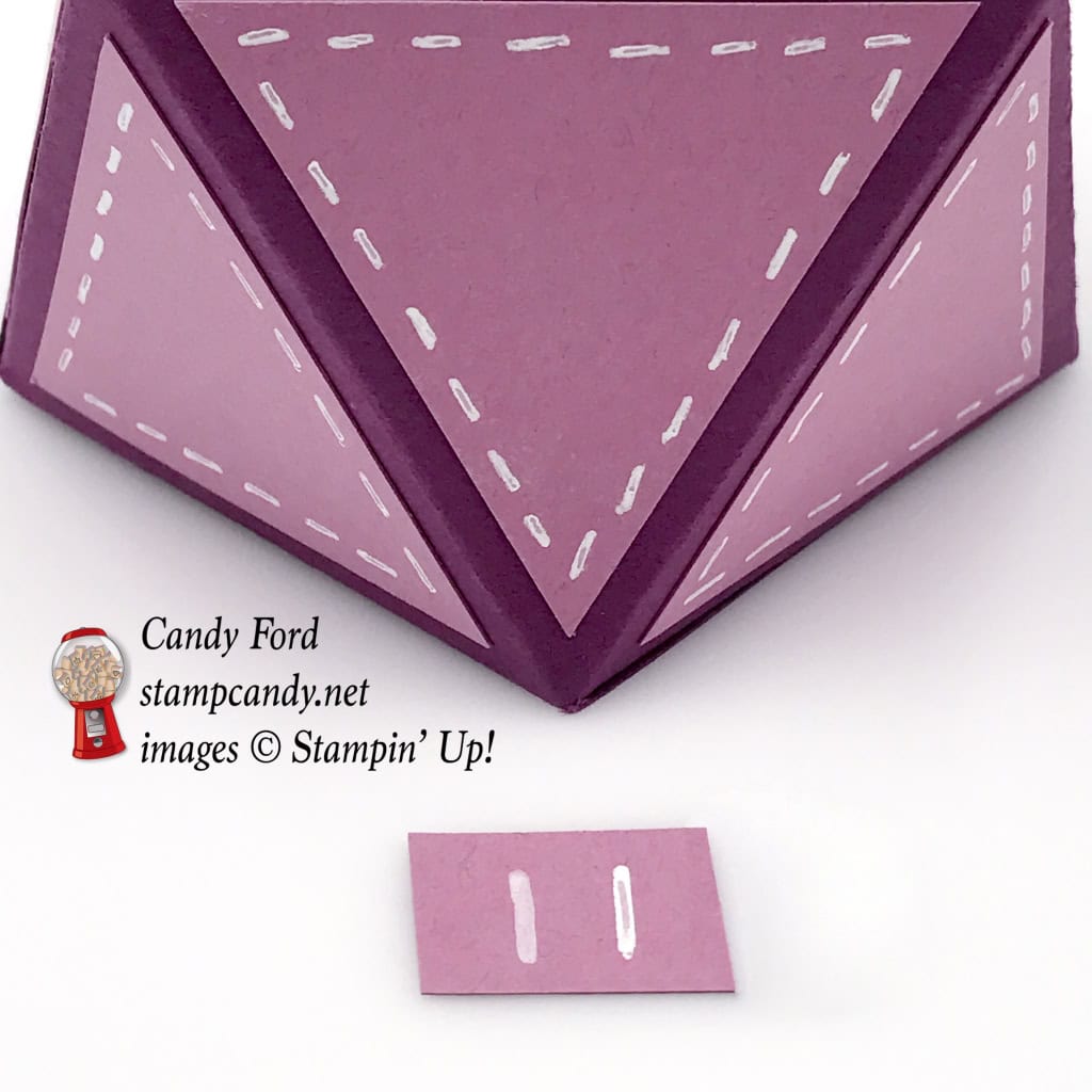 Easy peasy faceted box made with Thoughtful Banners ad Balloon Celebrations by Stampin' Up! #stampcandy