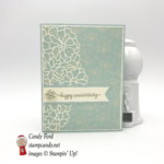 This exquisite Happy Anniversary card is made with the So In Love bundle, stamp set, So Detailed Thinlits Dies, Falling In Love DSP and embellishments by Stampin' Up! #stampcandy