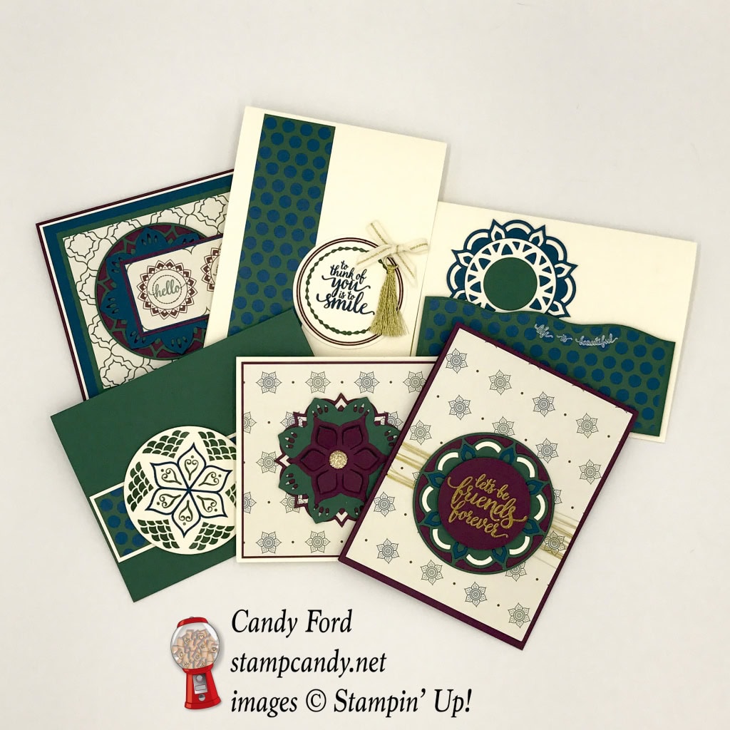 Eastern Palace DSP by Stampin' Up! One sheet wonder - 6 of 12 cards! #stampcandy