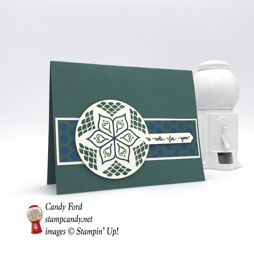 Check out this second card from my Eastern Palace Beauty Medallions one sheet wonder! Stampin' Up! #stampcandy