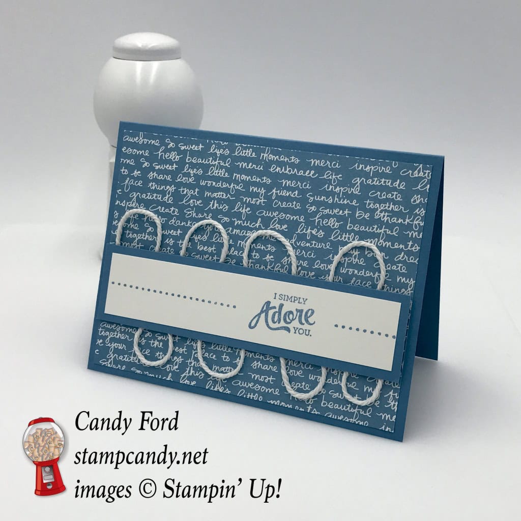 Make this 'I Simply Adore You' card with Mixed Borders Stamp Candy
