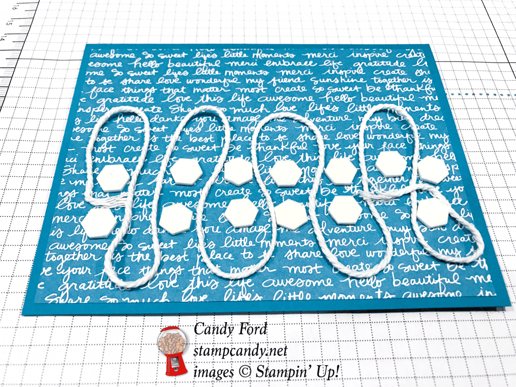 Sweet blue card made with Mixed Borders stamp set by Stampin' Up! #stampcandy