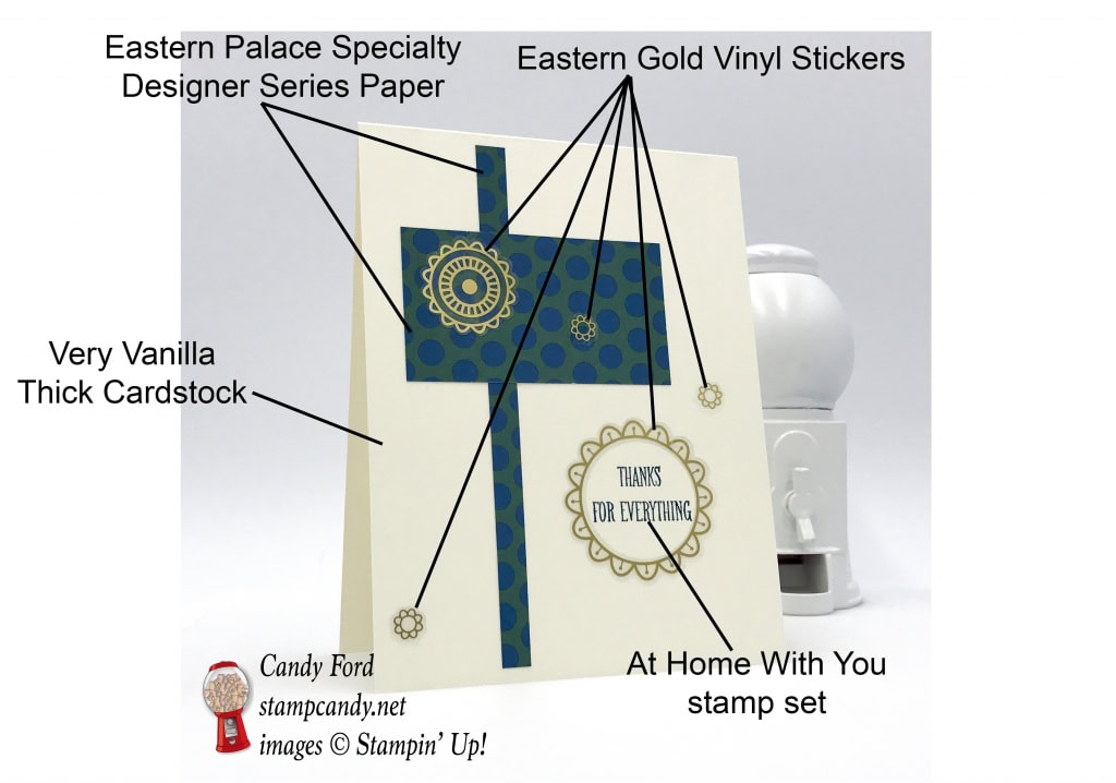 Eastern Palace Specialty Designer Series Paper, At Home with You stamp set, Eastern Gold Vinyl Stickers by Stampin' Up! One sheet wonder 5 of 12 #stampcandy