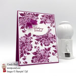 Wedding Wishes card, Floral Phrases stamp set, Fresh Florals DSP, 2017-2019 In Colors Bitty Bows, by Stampin' Up! #stampcandy