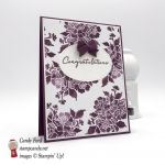 Congratulations card, Floral Phrases stamp set, Fresh Florals DSP, 2017-2019 In Colors Bitty Bows, by Stampin' Up! #stampcandy