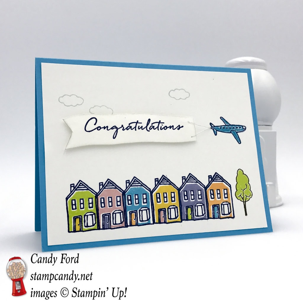 The new In The City host stamp set by Stampin' Up! is adorable! #stampcandy congratulations card