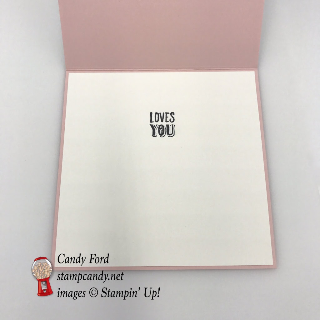 How sweet is This Little Piggy? inside of Loves You card, Sweet & Sassy Framelits Dies by Stampin' Up! #stampcandy