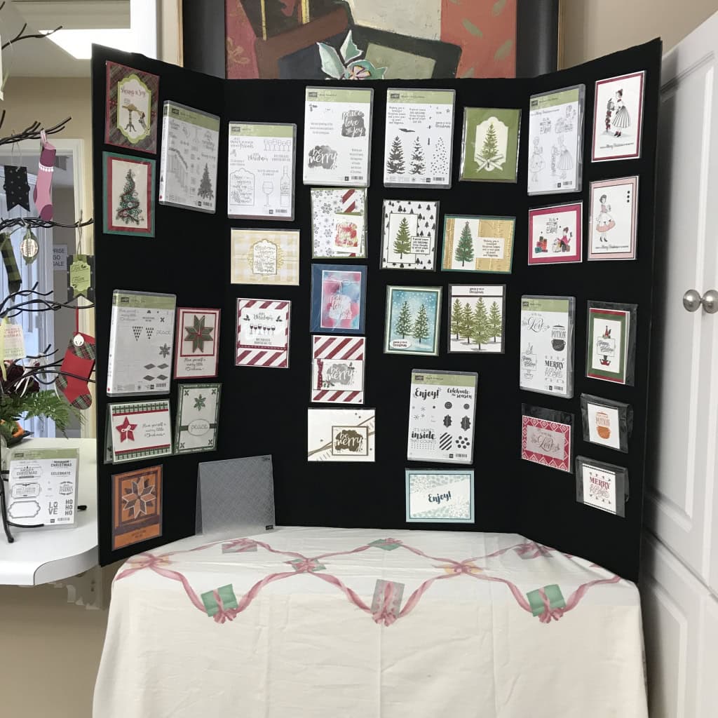 2017 Holiday Catalog Launch Party, Stampin' Up!, display board 1 full of cards