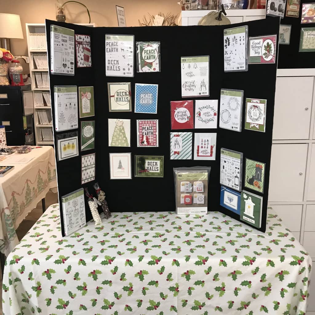 2017 Holiday Catalog Launch Party, Stampin' Up!, display board 4 full of cards