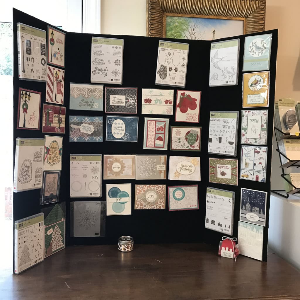 2017 Holiday Catalog Launch Party, Stampin' Up!, display board 3 full of cards