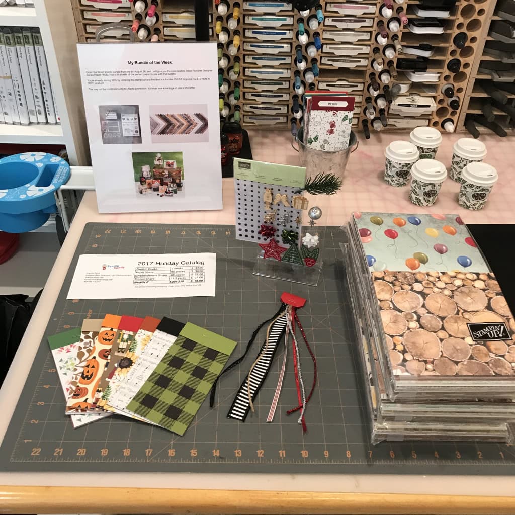 2017 Holiday Catalog Launch Party, Stampin' Up!, small samples for Swatch Books and Product Shares