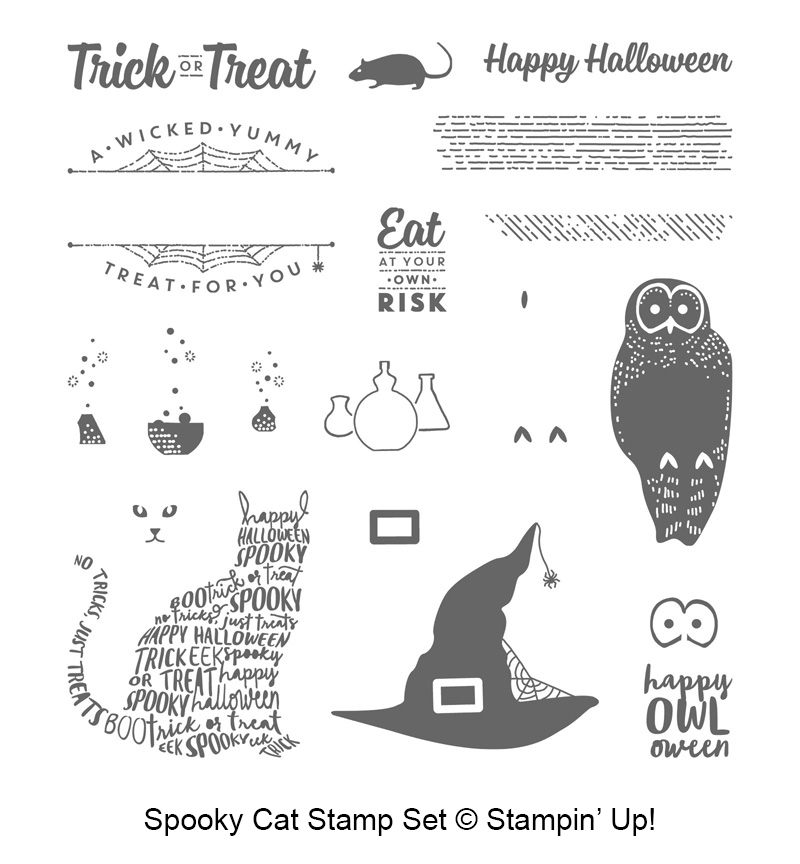Spooky Cat stamp set by Stampin' Up! #stampcandy