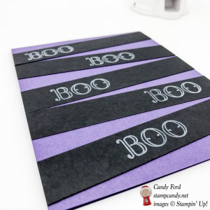 Creep It Real stamp set BOO Halloween card, Stampin' Up! #stampcandy