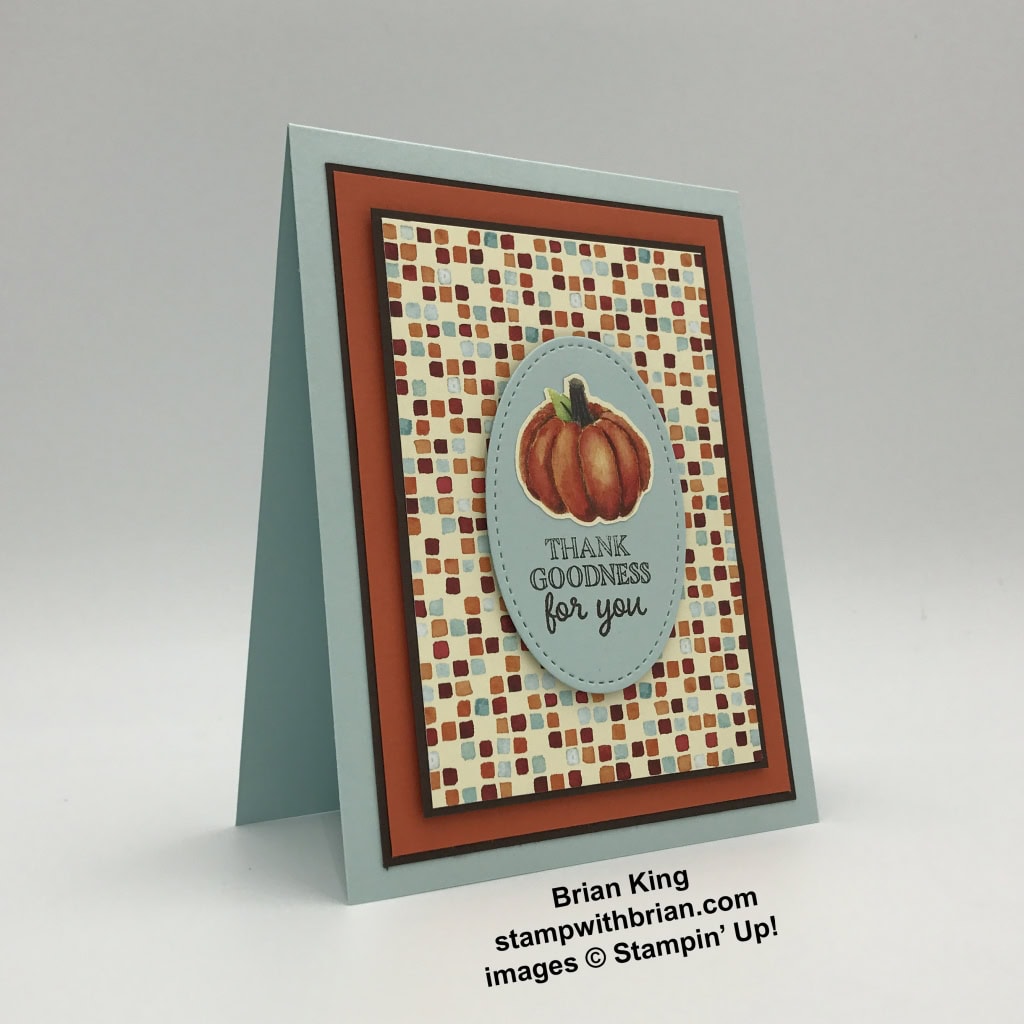 Brian King's Painted Autumn swap card for 09-2017 Candy Hearts meeting, Stampin' Up!