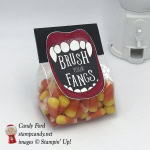 Brush Your Fangs candy corn treat bag Creep It Real stamp set Stampin' Up! #stampcandy