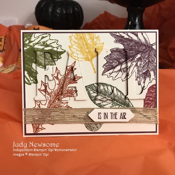 Judy Newsome Stampin' Up! Vintage Leaves Fall Eclipse Card for Stamp Candy