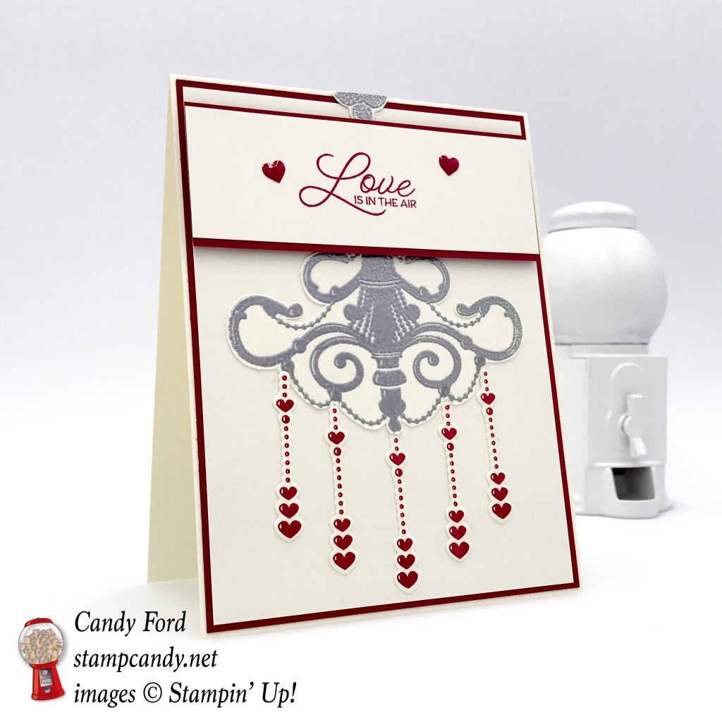 Love is in the Air card made with the Season to Sparkle bundle by Stampin' Up! #stampcandy