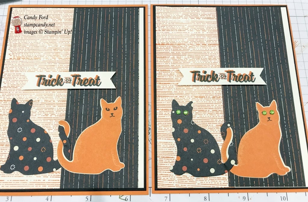 Make this with the Spooky Cat bundle and Spooky Night DSP by Stampin' Up! #stampcandy