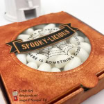 Spookylicious Mini Pizza Box made using The Little Things stamp set, stitched Shapes Framelits Dies, Window Sheets, and Stampin' Sponges by Stampin' Up! #stampcandy Halloween treats, jelly beans