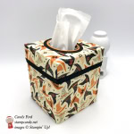 Festive Halloween Tissue Box cover made using Stampin' Up! Spooky Night Designer Series Paper by Stamp Candy