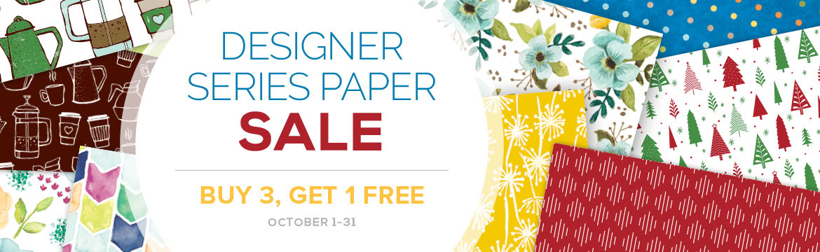 Designer Series Paper Sale at Stampin' Up! October 1-31, 2017 #stampcandy