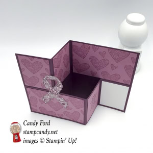Double Z Fold card made using the Ribbon of Courage Bundle (Ribbon of Courage stamp set and Support Ribbon Framelits Dies) by Stampin' Up! #stampcandy