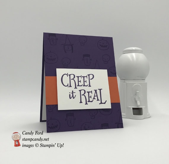 Creep It Real handmade Stampin' Up! Halloween card by Stamp Candy